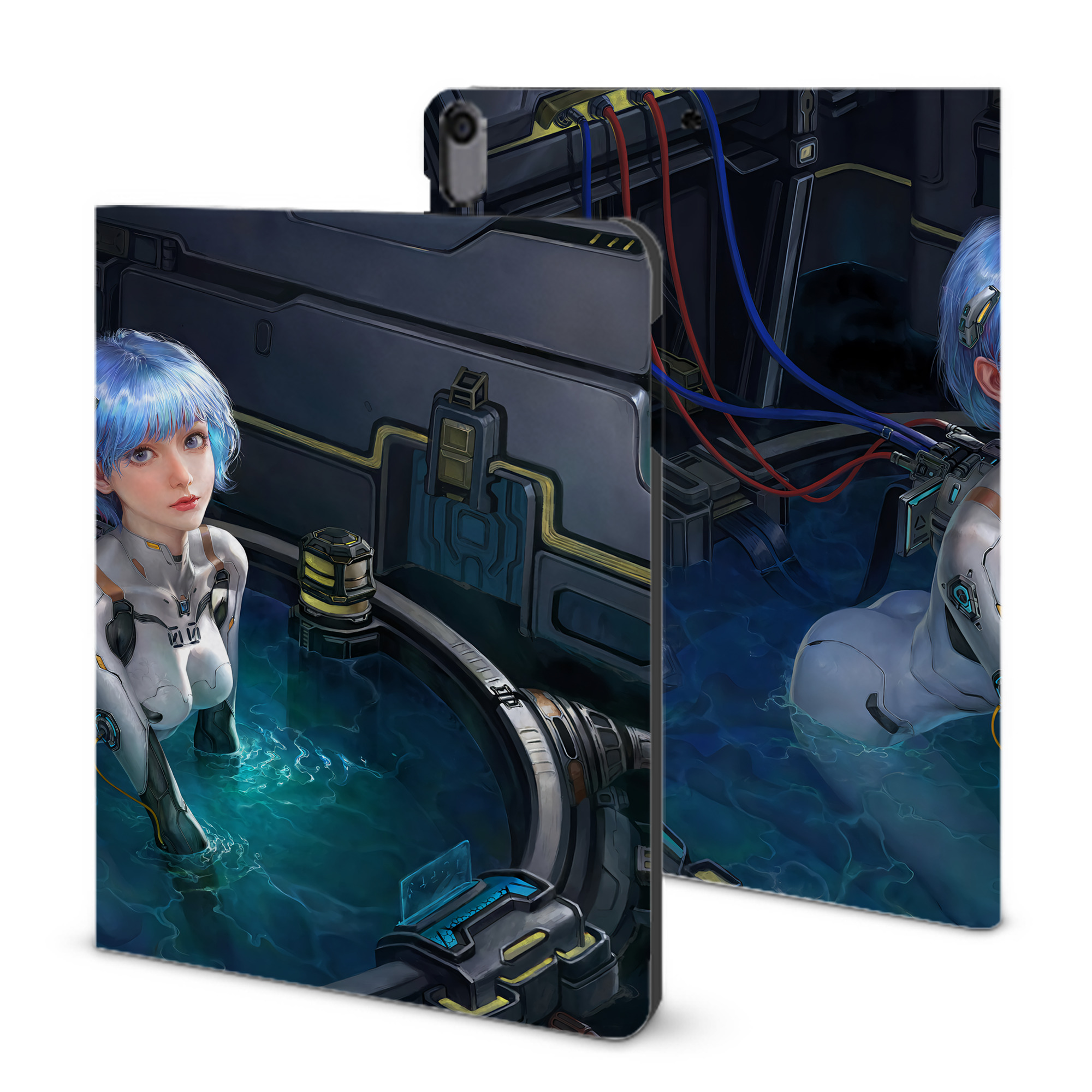 （画像用） EVA 新世紀エヴァンゲリオン IPad ケース ブック型 PUレザー TPU 耐衝撃 軽量 薄型 ペン収納なし 全面保護 IPad 各モデル対応